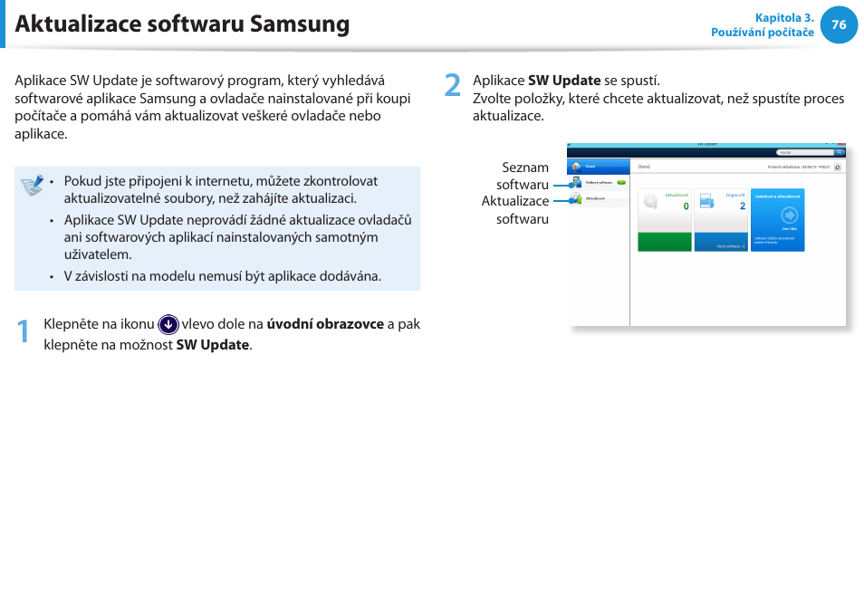 Aktualizace softwaru samsung | Samsung NP270E5GI User Manual | Page 79 / 134