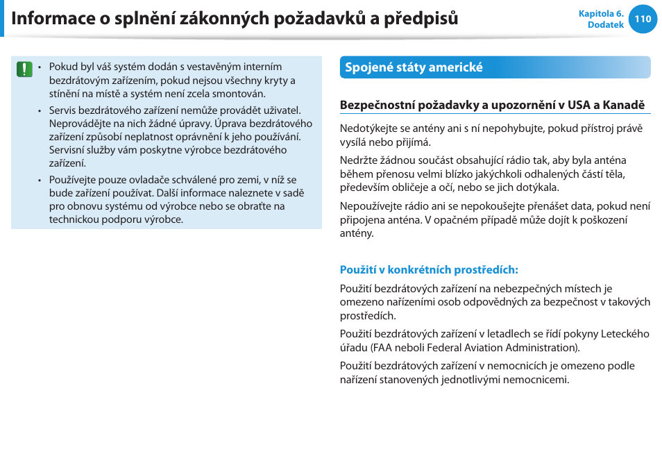 Informace o splnění zákonných požadavků a předpisů | Samsung NP370R5E User Manual | Page 111 / 133
