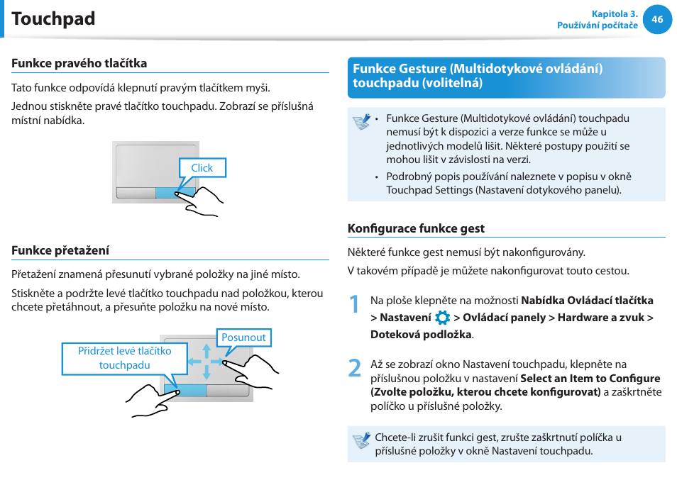 Touchpad | Samsung NP370R5E User Manual | Page 47 / 133