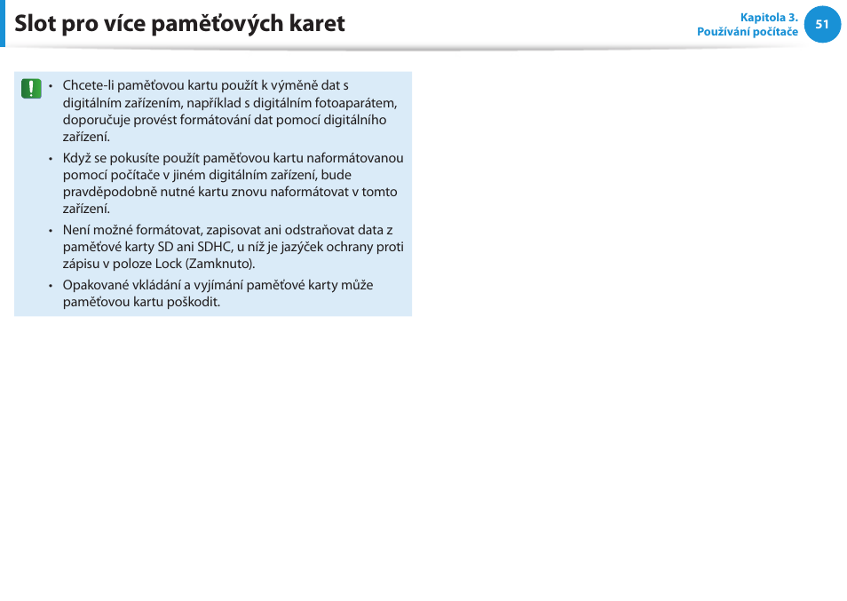 Slot pro více paměťových karet | Samsung NP370R5E User Manual | Page 52 / 133