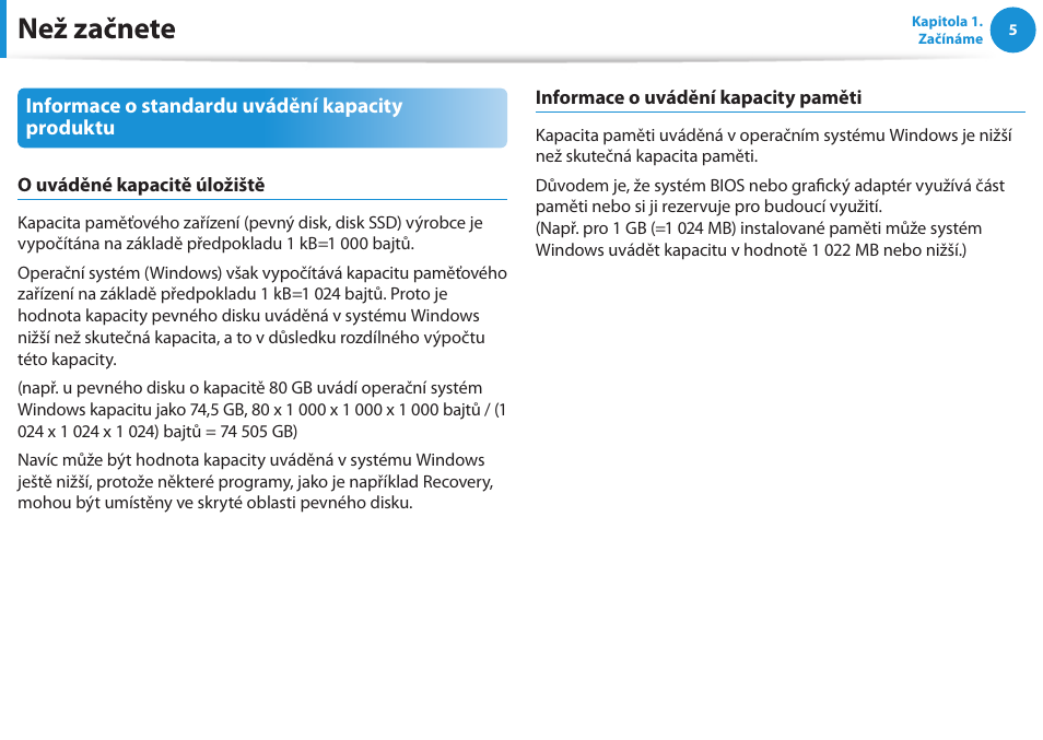 Než začnete | Samsung NP370R5E User Manual | Page 6 / 133