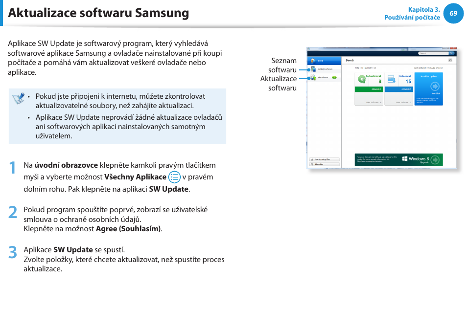 Aktualizace softwaru samsung | Samsung NP370R5E User Manual | Page 70 / 133