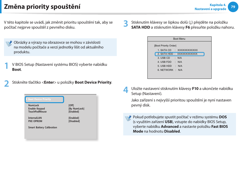 Změna priority spouštění | Samsung NP370R5E User Manual | Page 80 / 133