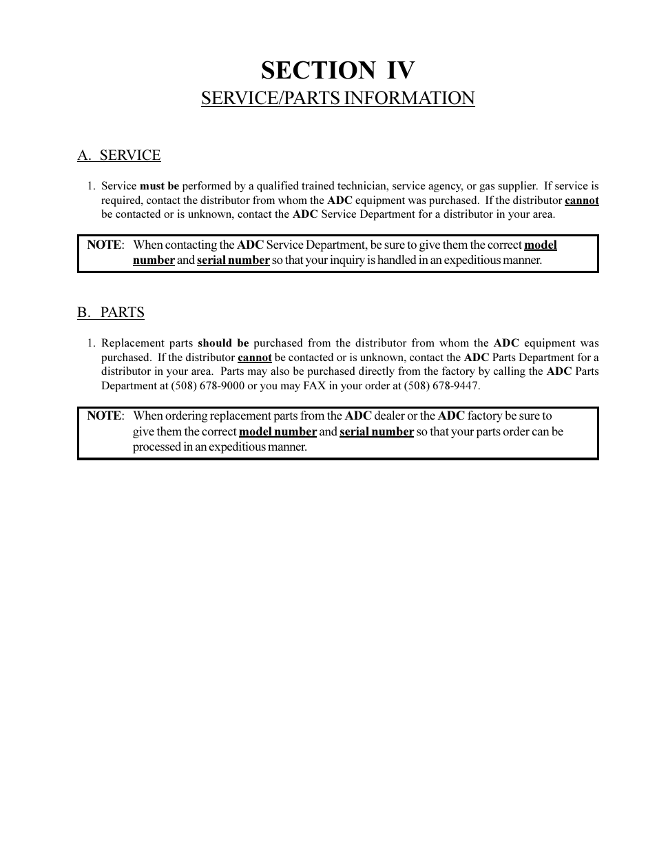 Service/parts information | American Dryer Non-Tilting Phase 5 ML-200 User Manual | Page 37 / 59