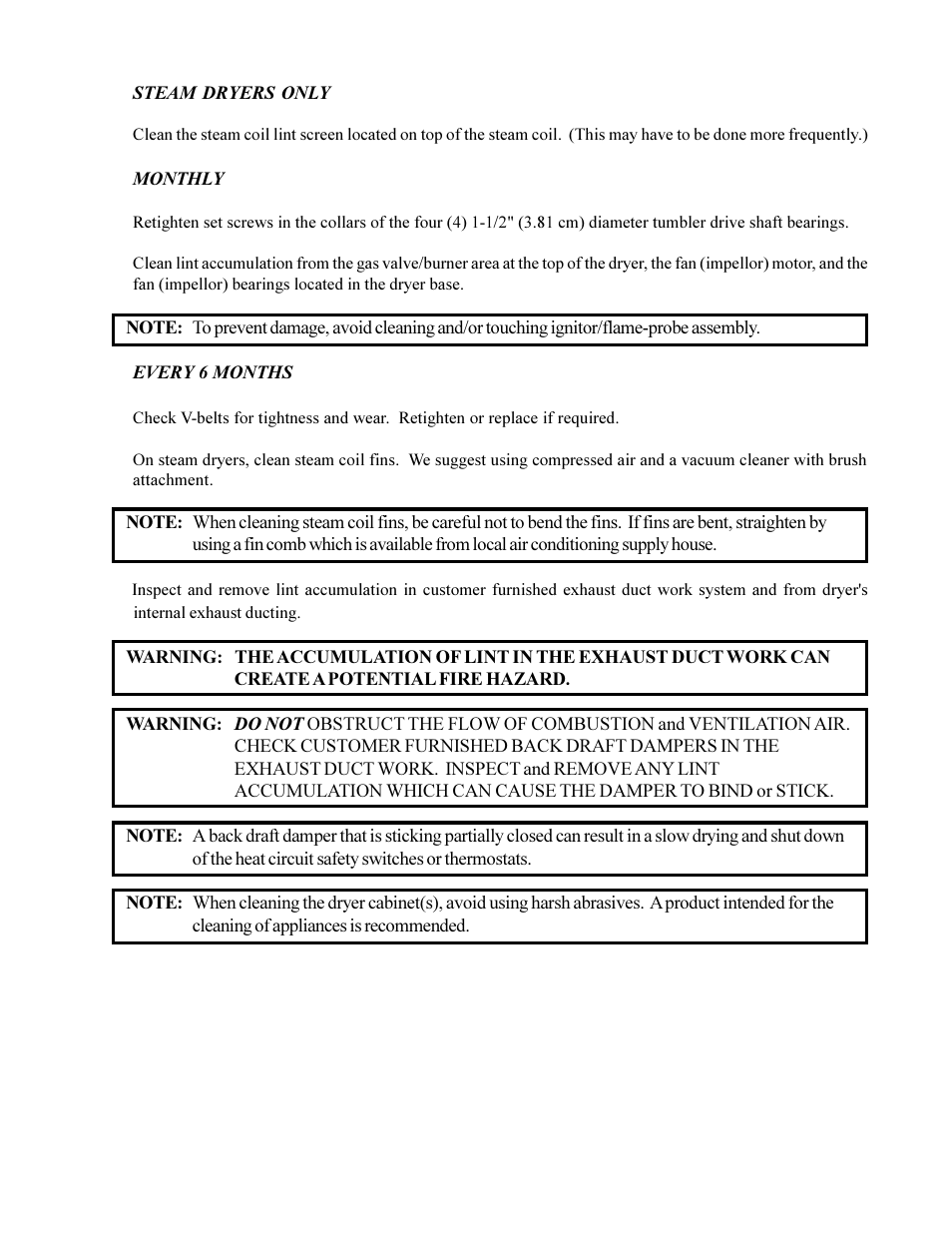 American Dryer Non-Tilting Phase 5 ML-200 User Manual | Page 41 / 59