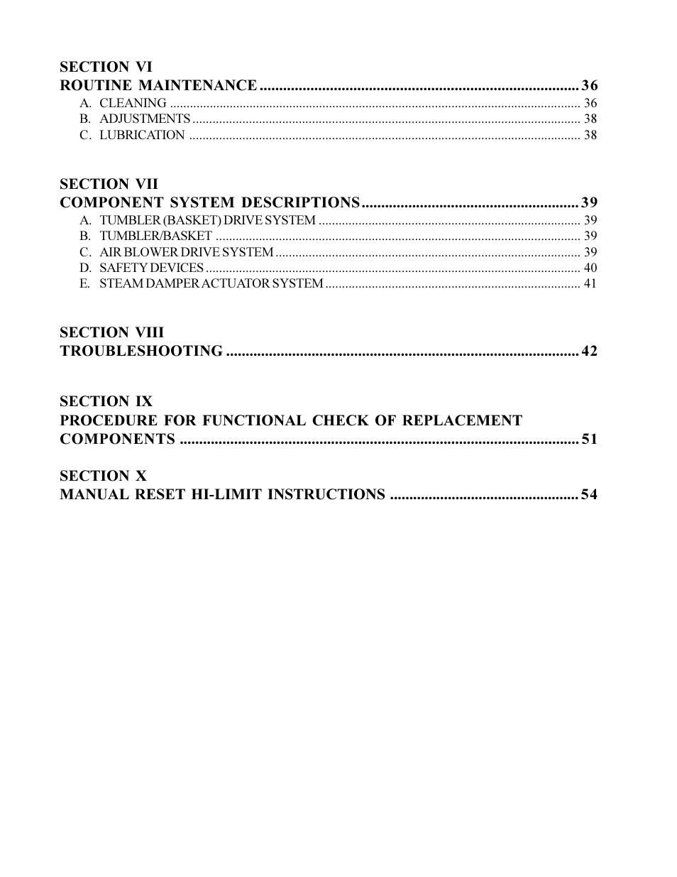 American Dryer Non-Tilting Phase 5 ML-200 User Manual | Page 6 / 59