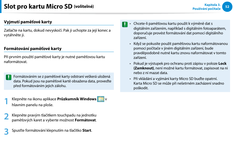 Slot pro kartu micro sd | Samsung XE500T1C User Manual | Page 53 / 117