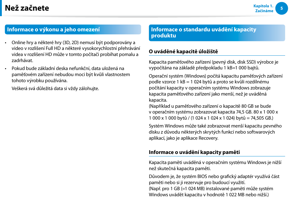 Než začnete | Samsung XE500T1C User Manual | Page 6 / 117