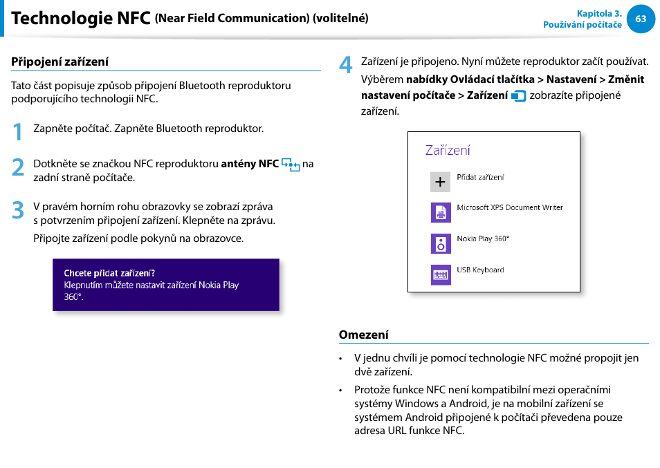 Technologie nfc | Samsung XE500T1C User Manual | Page 64 / 117