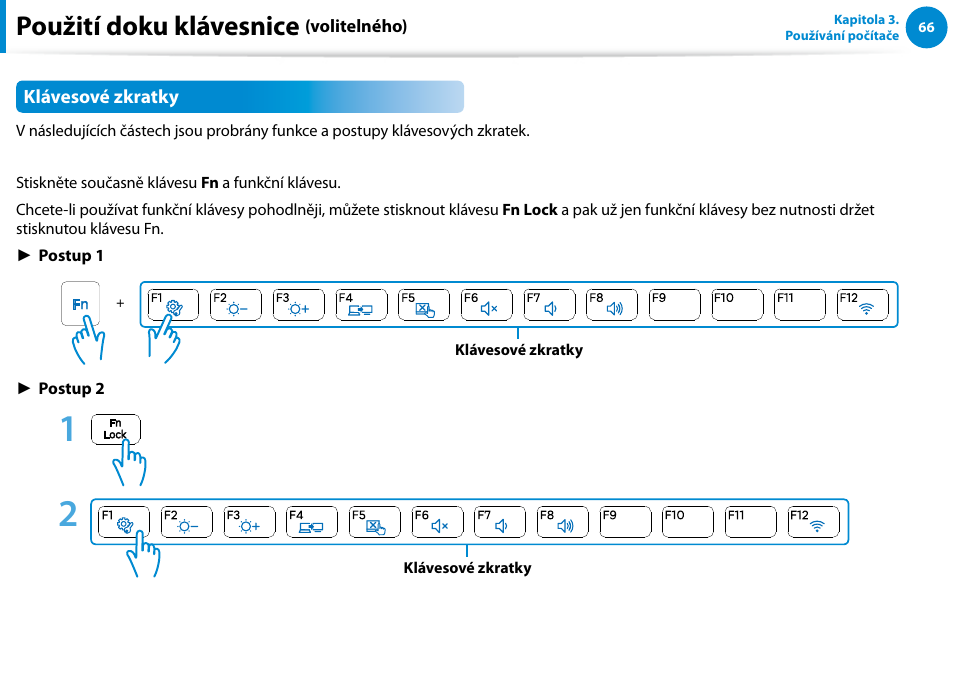Použití doku klávesnice | Samsung XE500T1C User Manual | Page 67 / 117