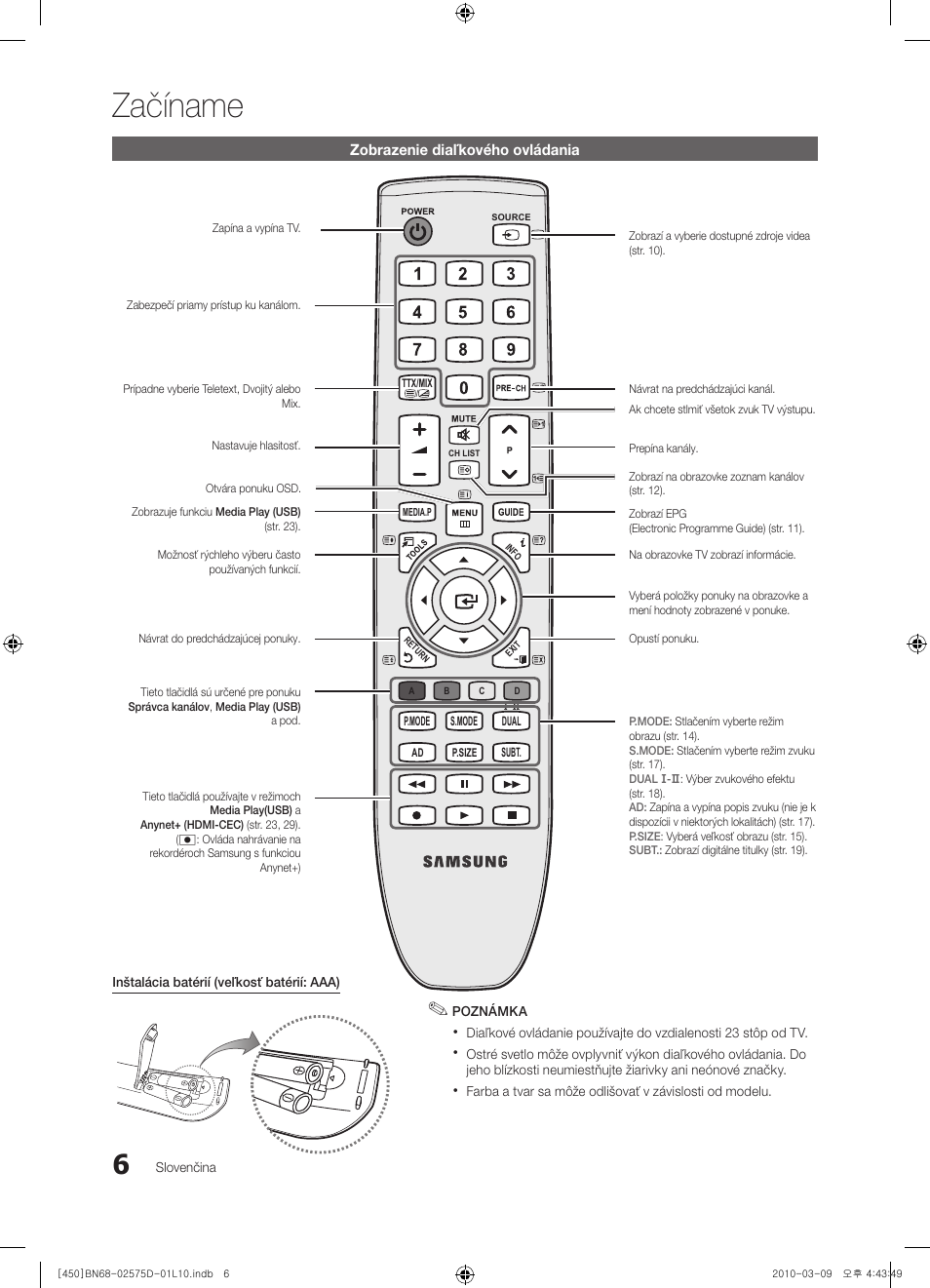 Začíname | Samsung PS42C450B1W User Manual | Page 286 / 401