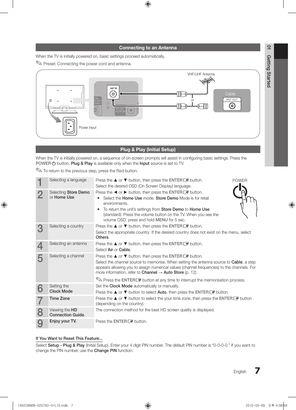 Samsung PS42C450B1W User Manual | Page 7 / 401