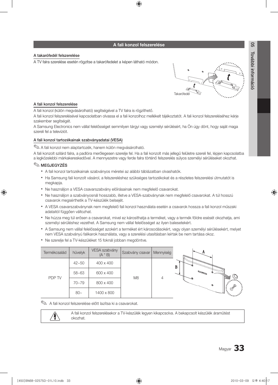 Samsung PS42C450B1W User Manual | Page 73 / 401
