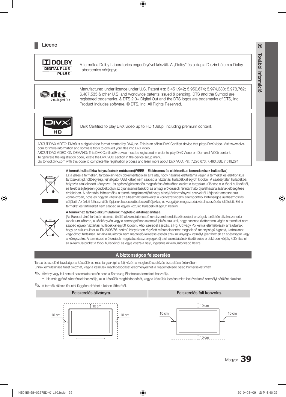 Samsung PS42C450B1W User Manual | Page 79 / 401