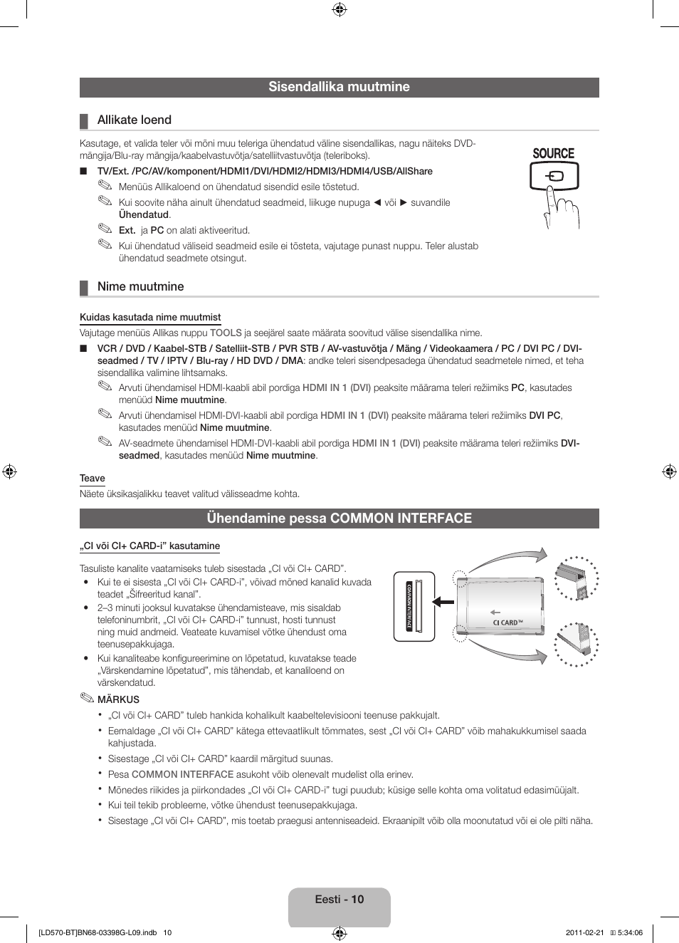 Samsung LE40D570K2S User Manual | Page 106 / 145