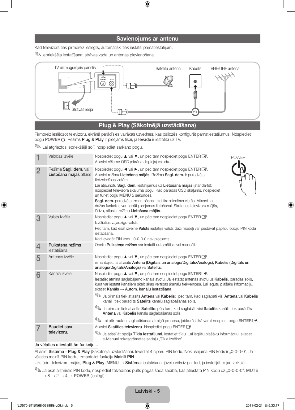 Samsung LE40D570K2S User Manual | Page 69 / 145