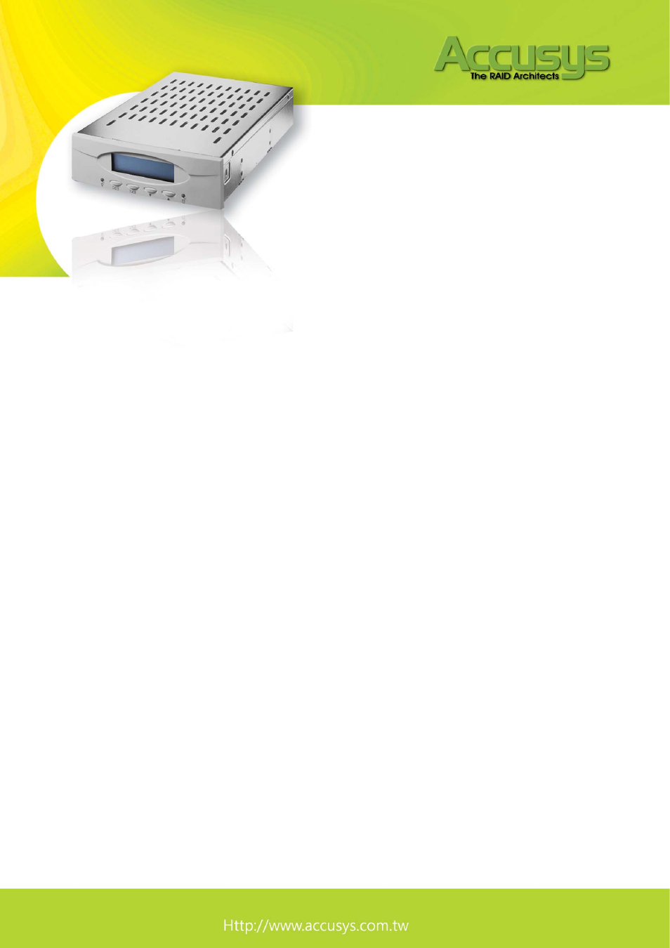 Accusys RAID Controller ACS-77100 User Manual | 30 pages