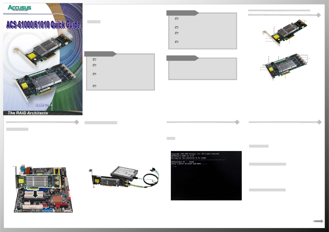 Accusys ACS-61000/61010 User Manual | 2 pages