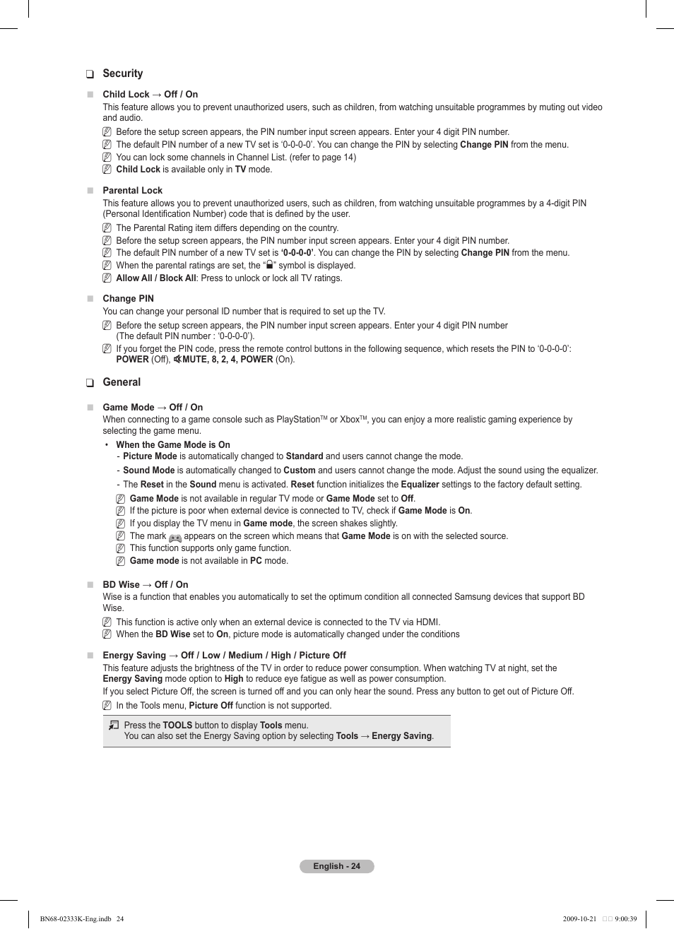 Samsung PS63B680T6W User Manual | Page 24 / 644