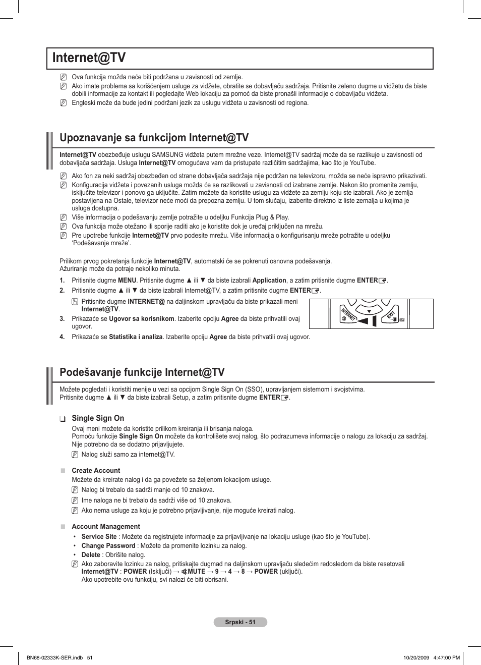 Internet@tv, Upoznavanje sa funkcijom internet@tv, Podešavanje funkcije internet@tv | Samsung PS63B680T6W User Manual | Page 566 / 644