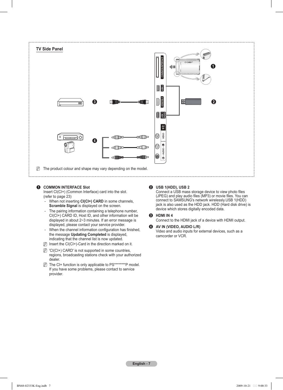 Samsung PS63B680T6W User Manual | Page 7 / 644
