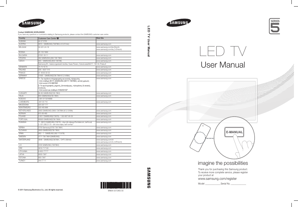 Samsung UE32D5800VW User Manual | 163 pages