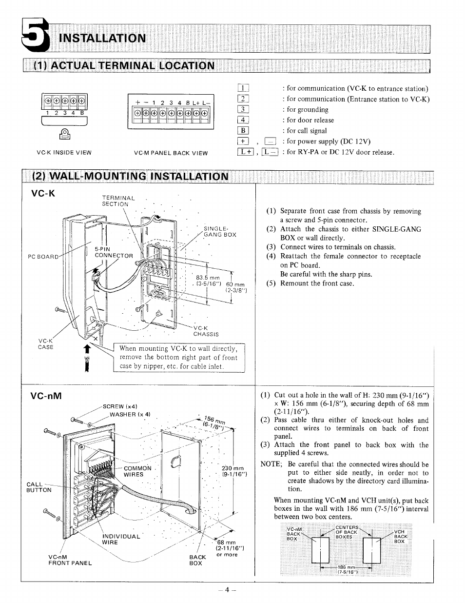 Installation | Aiphone VC-58MT User Manual | Page 4 / 8