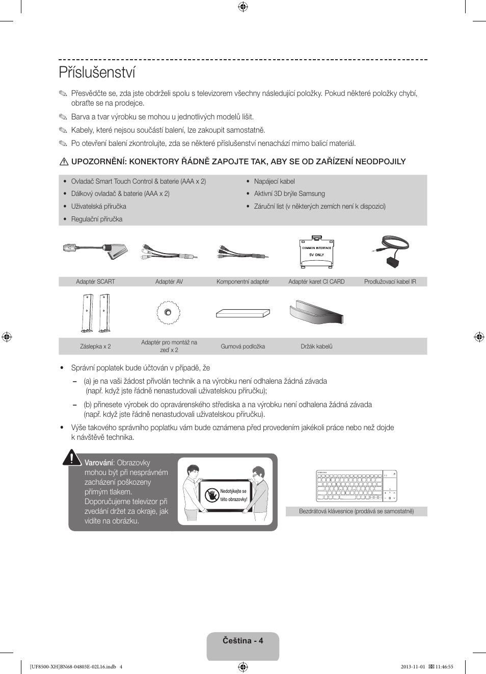 Příslušenství | Samsung UE46F8500SL User Manual | Page 148 / 385