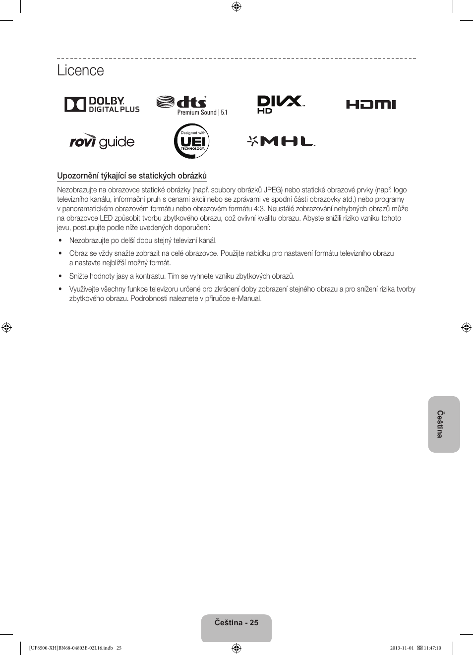 Licence | Samsung UE46F8500SL User Manual | Page 169 / 385