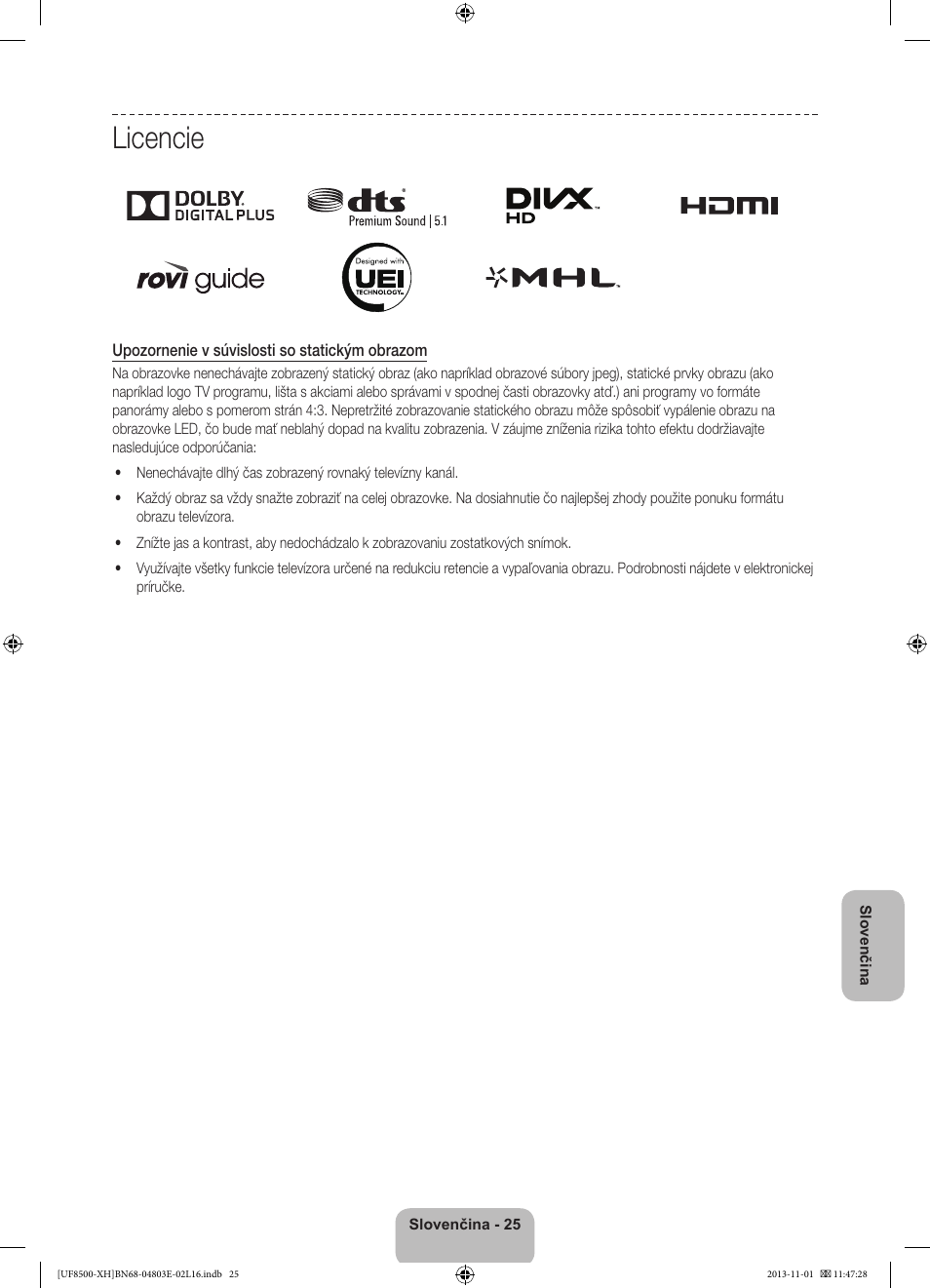 Licencie | Samsung UE46F8500SL User Manual | Page 193 / 385