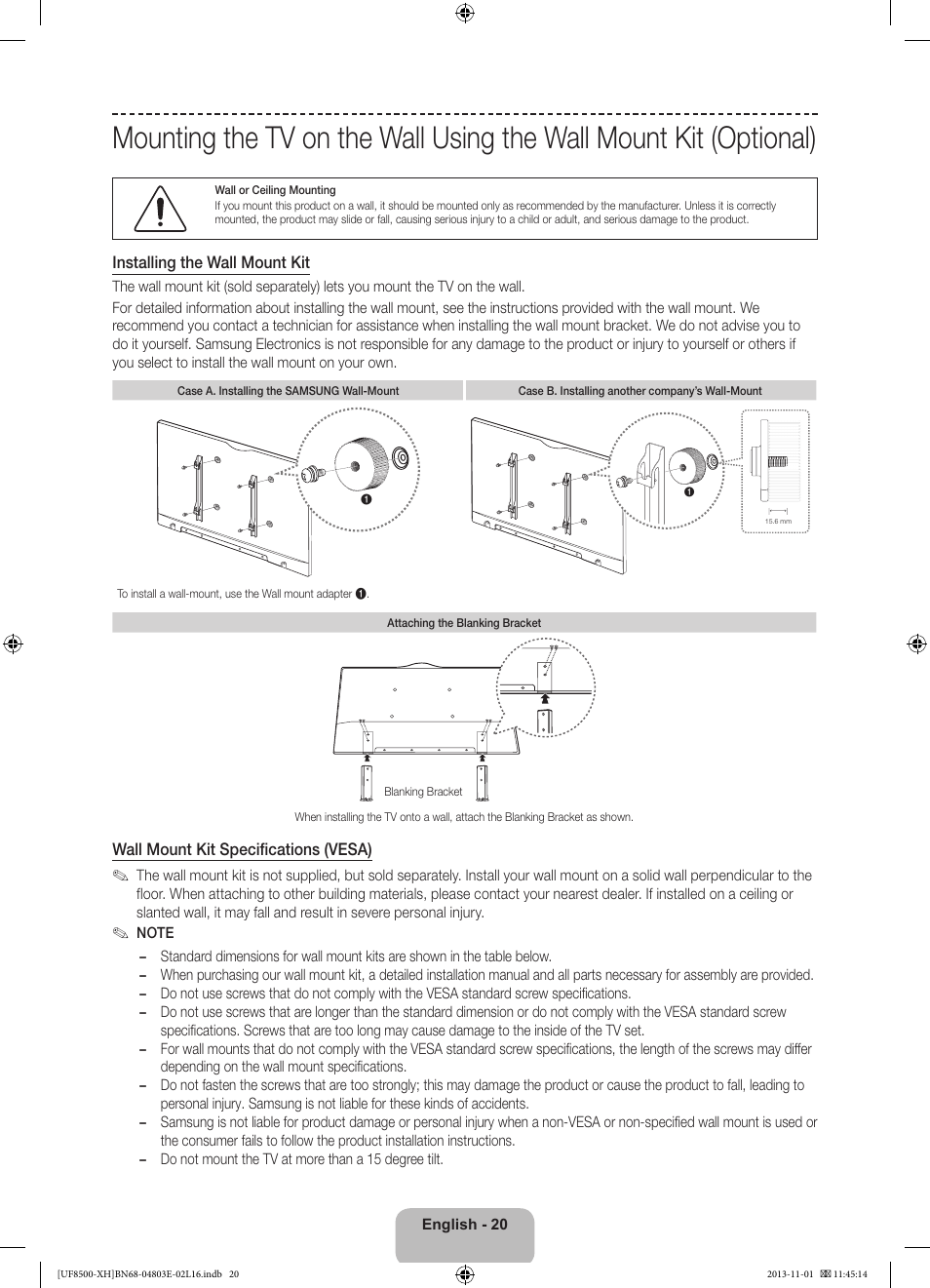 Samsung UE46F8500SL User Manual | Page 20 / 385