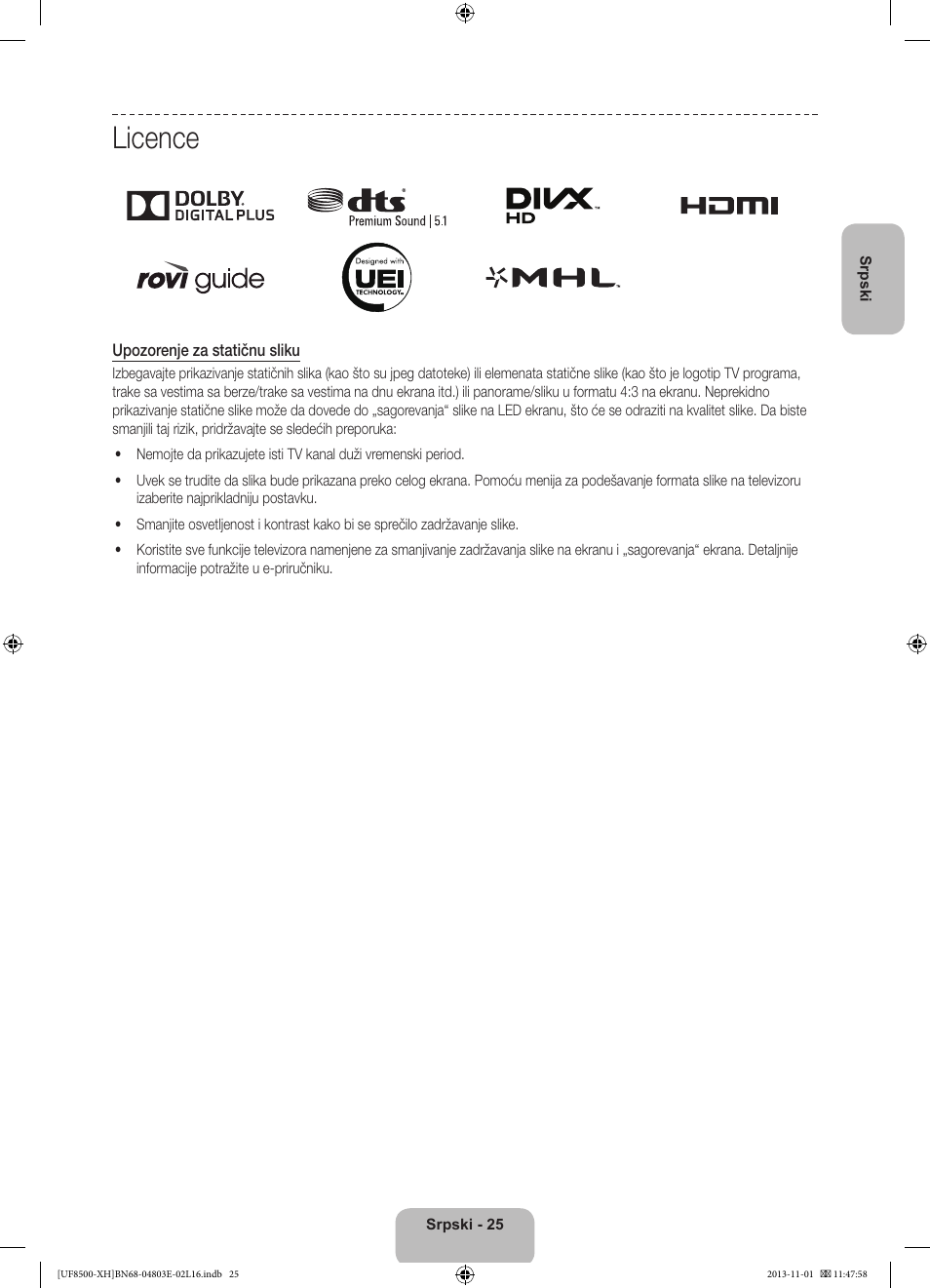 Licence | Samsung UE46F8500SL User Manual | Page 241 / 385