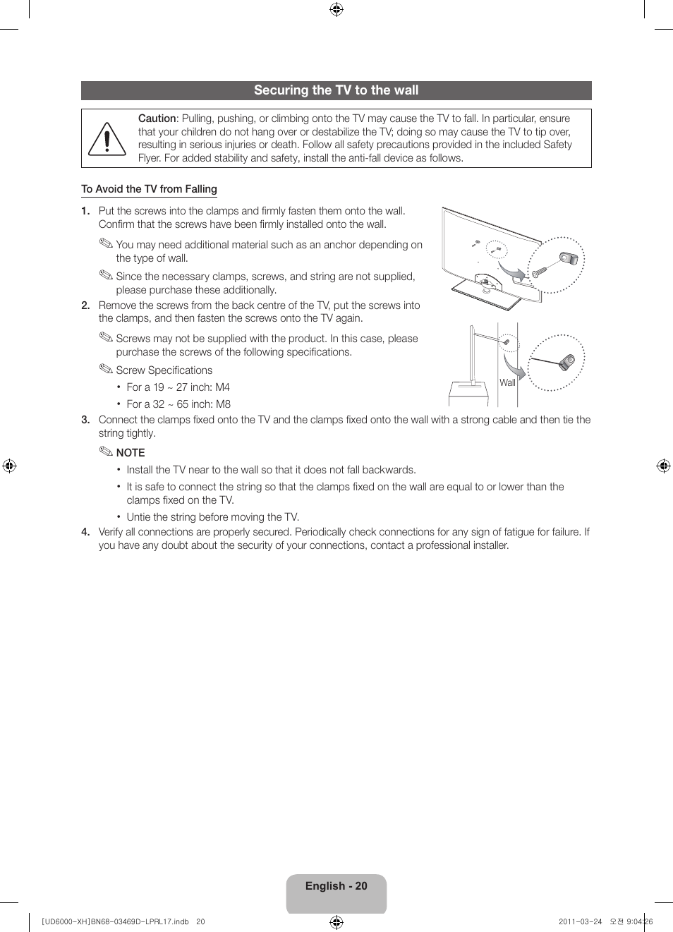 Samsung UE40D6000TW User Manual | Page 20 / 344