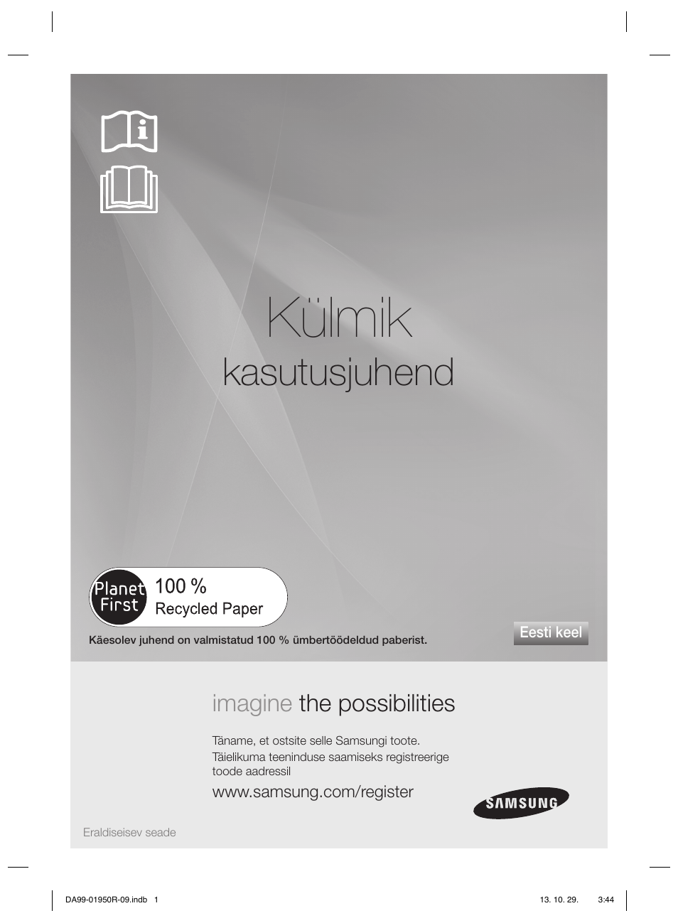 Külmik, Kasutusjuhend, Imagine the possibilities | Samsung RR82PHIS User Manual | Page 133 / 200