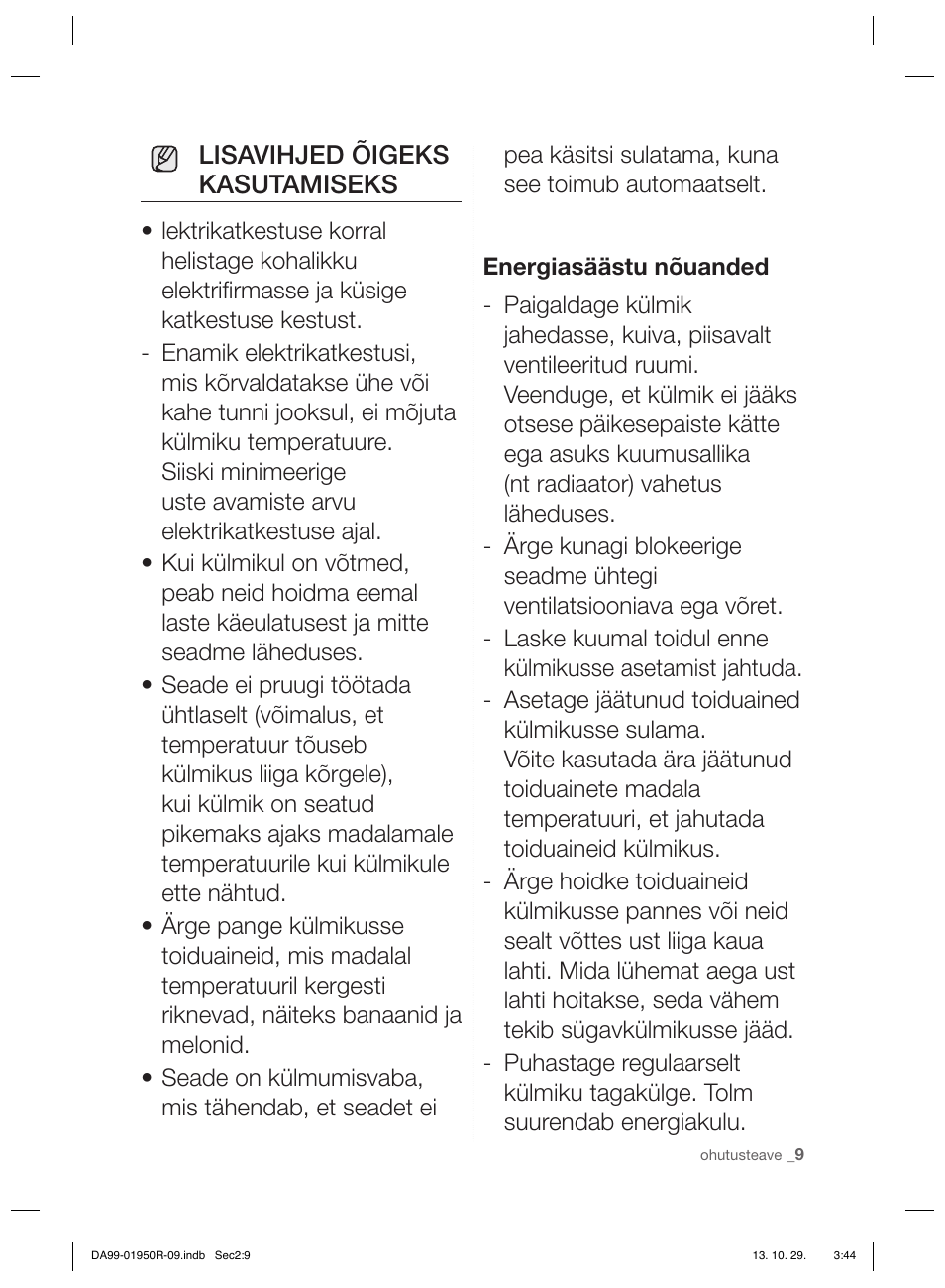 Lisavihjed õigeks kasutamiseks | Samsung RR82PHIS User Manual | Page 141 / 200