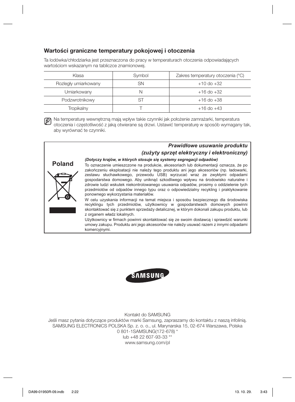 Poland | Samsung RR82PHIS User Manual | Page 44 / 200
