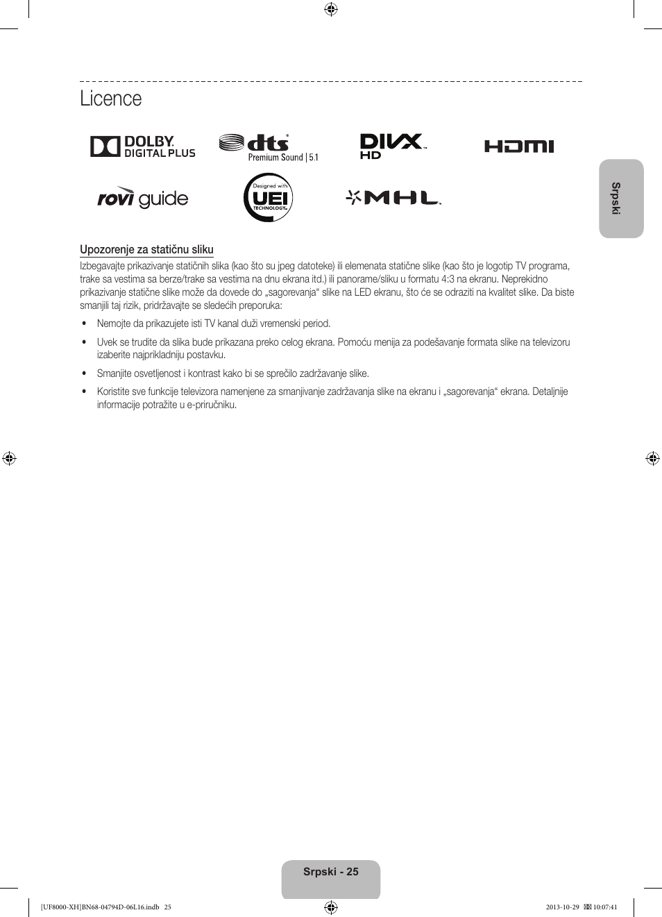 Licence | Samsung UE75F8000ST User Manual | Page 241 / 385