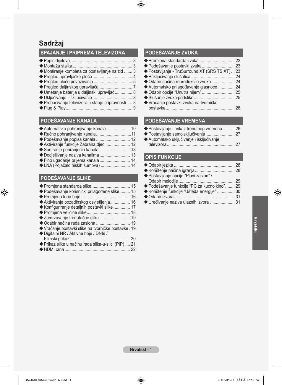 Sadržaj | Samsung LE32M87BD User Manual | Page 303 / 543