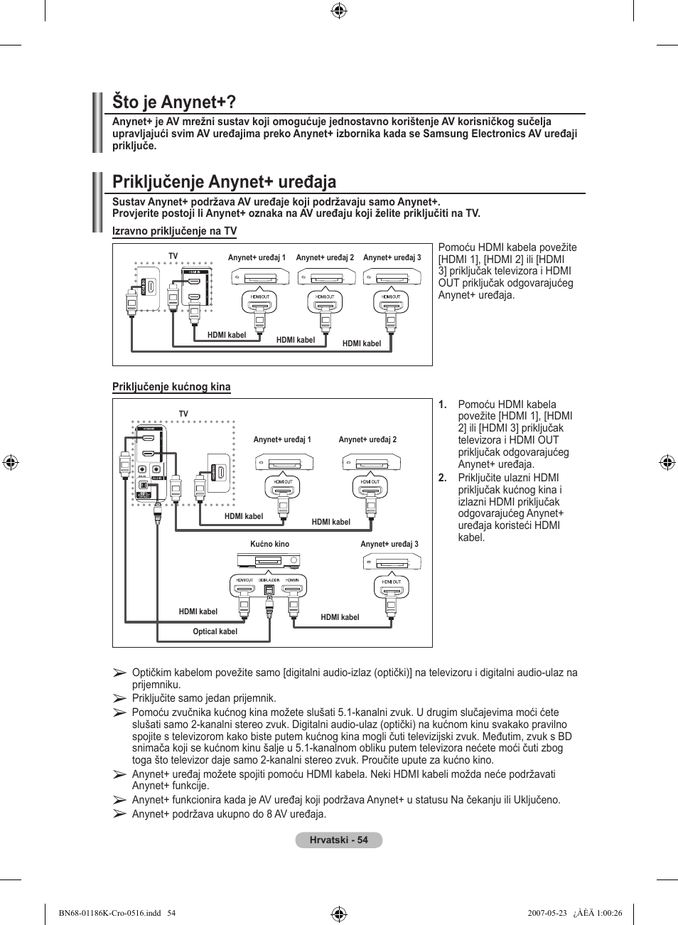 Priključenje anynet+ uređaja, Što je anynet | Samsung LE32M87BD User Manual | Page 356 / 543