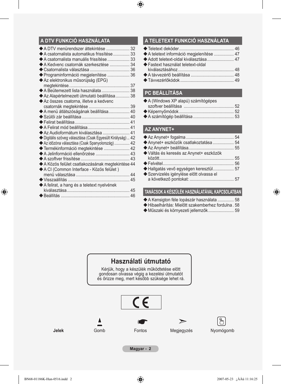 Használati útmutató | Samsung LE32M87BD User Manual | Page 64 / 543