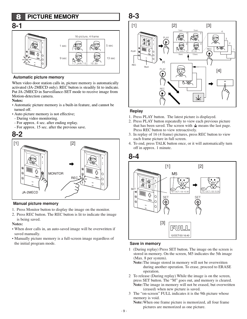 Aiphone Ja-2hcd User Manual | Page 9 / 12