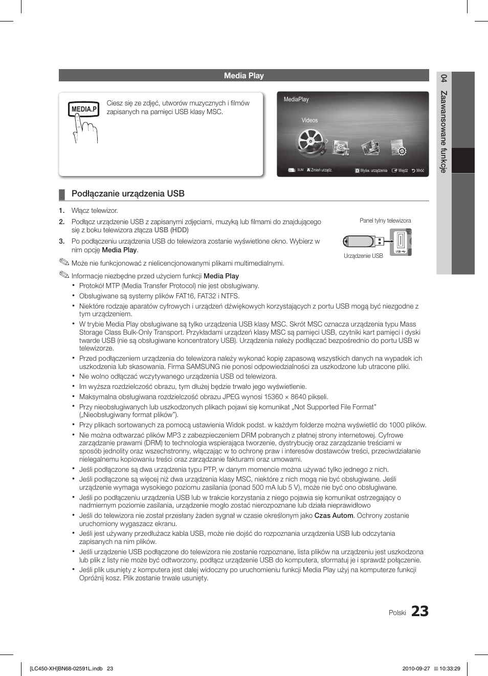 Samsung LE22C450E1W User Manual | Page 103 / 401