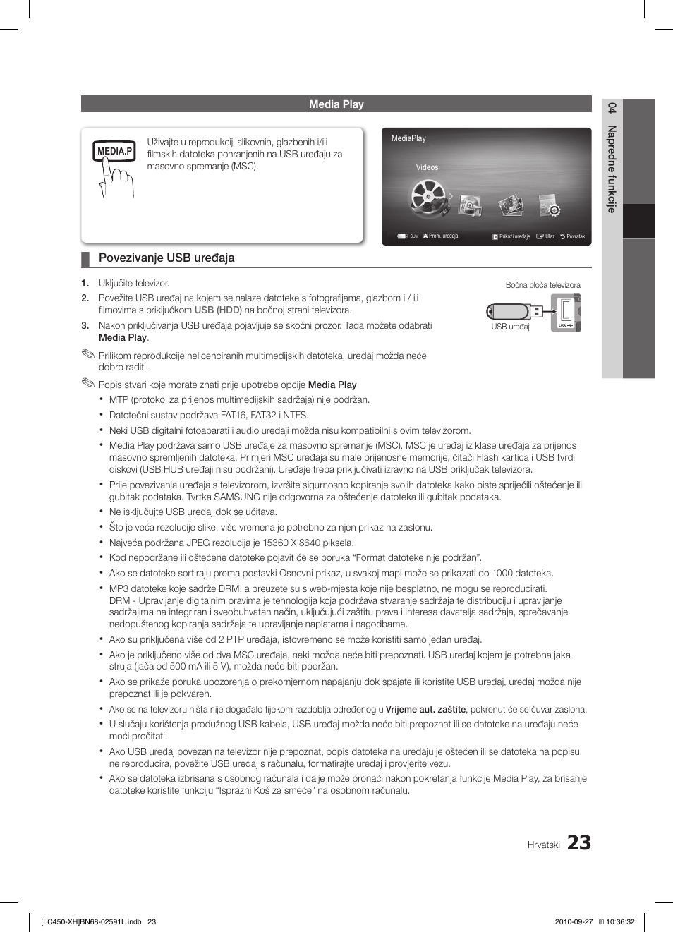 Samsung LE22C450E1W User Manual | Page 223 / 401