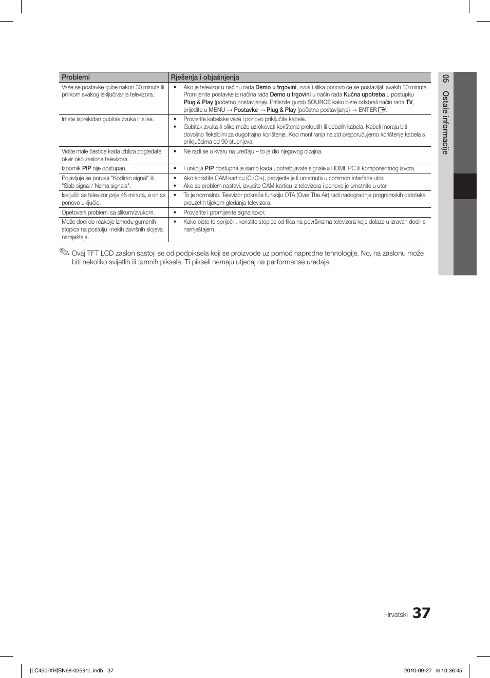 Samsung LE22C450E1W User Manual | Page 237 / 401