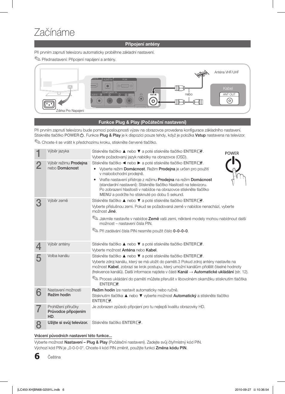 Začínáme | Samsung LE22C450E1W User Manual | Page 246 / 401