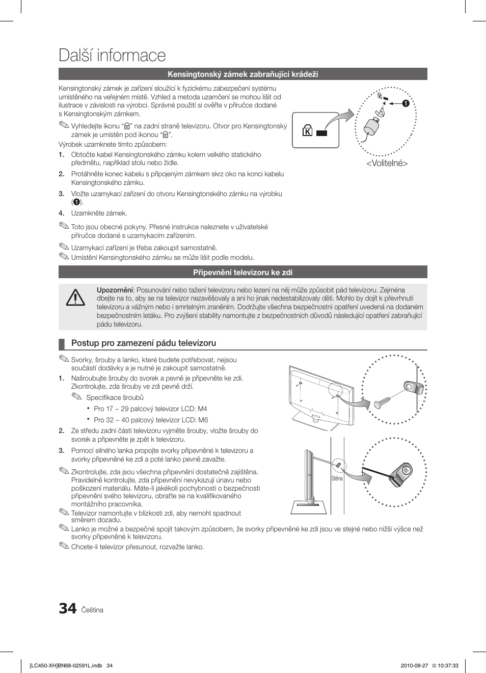 Další informace | Samsung LE22C450E1W User Manual | Page 274 / 401