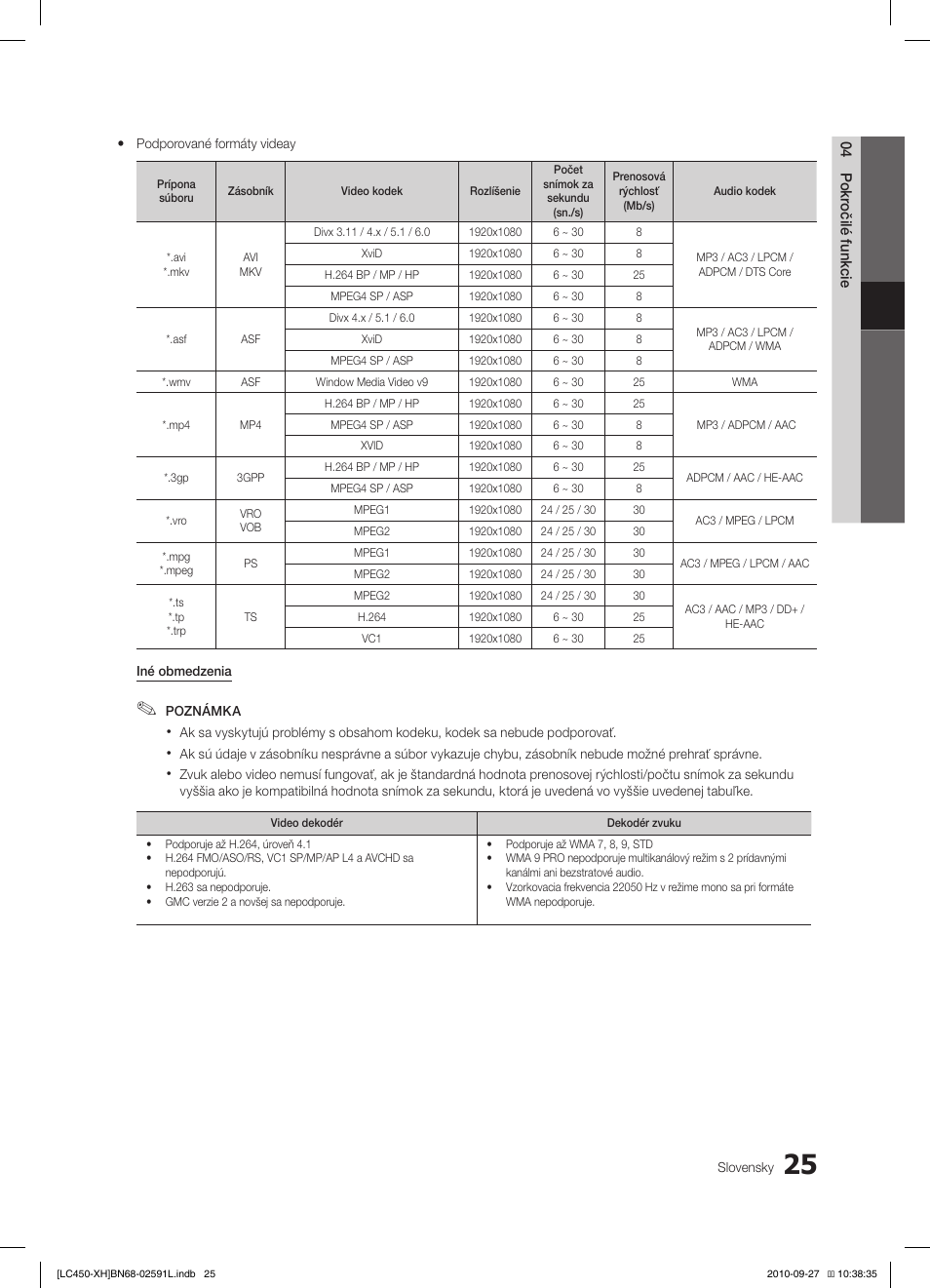 Samsung LE22C450E1W User Manual | Page 305 / 401