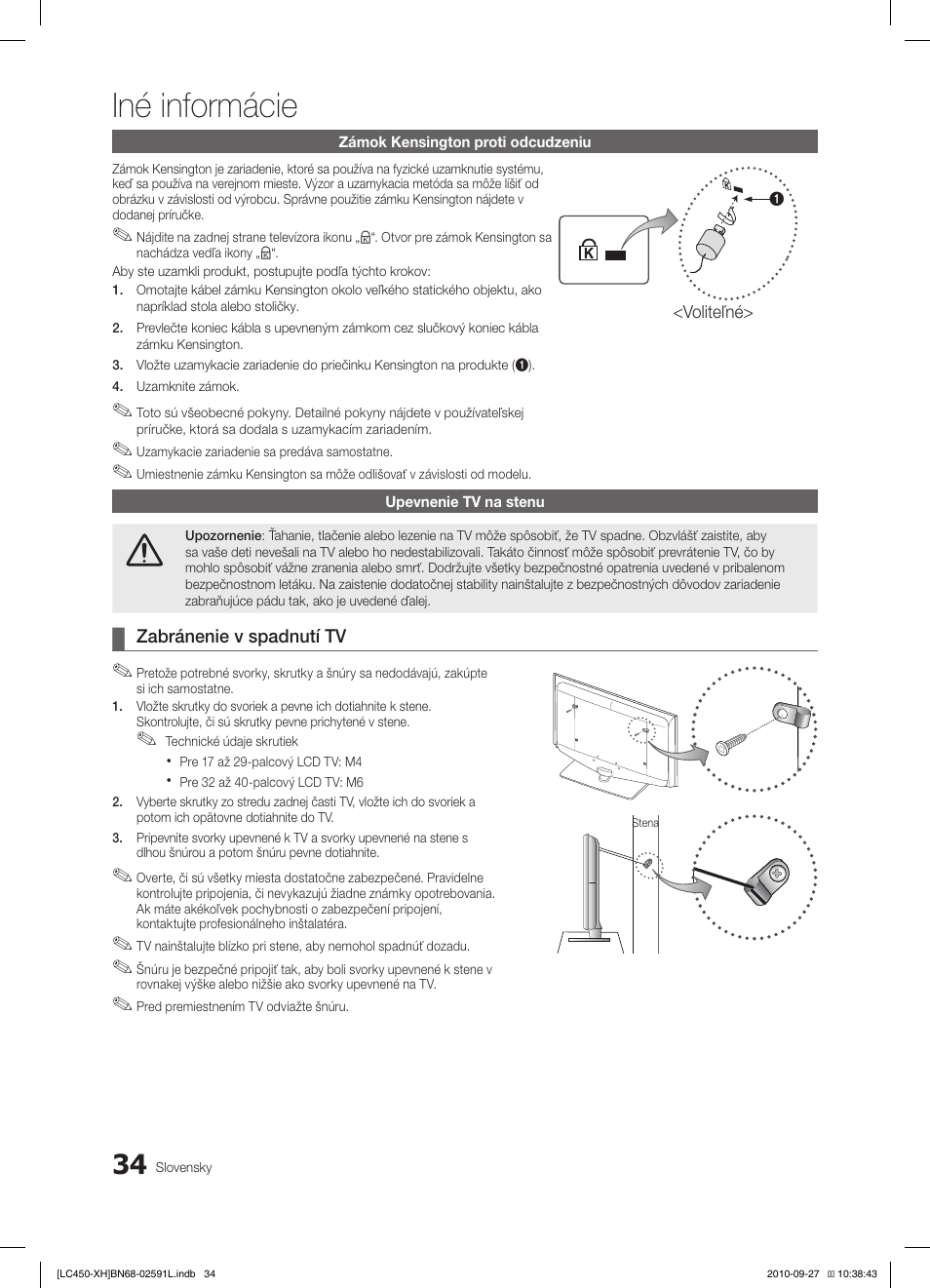 Iné informácie | Samsung LE22C450E1W User Manual | Page 314 / 401