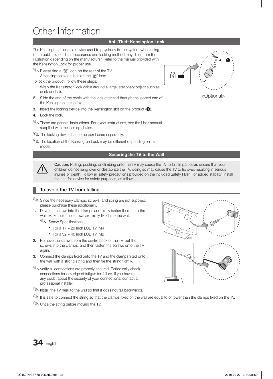 Other information | Samsung LE22C450E1W User Manual | Page 34 / 401