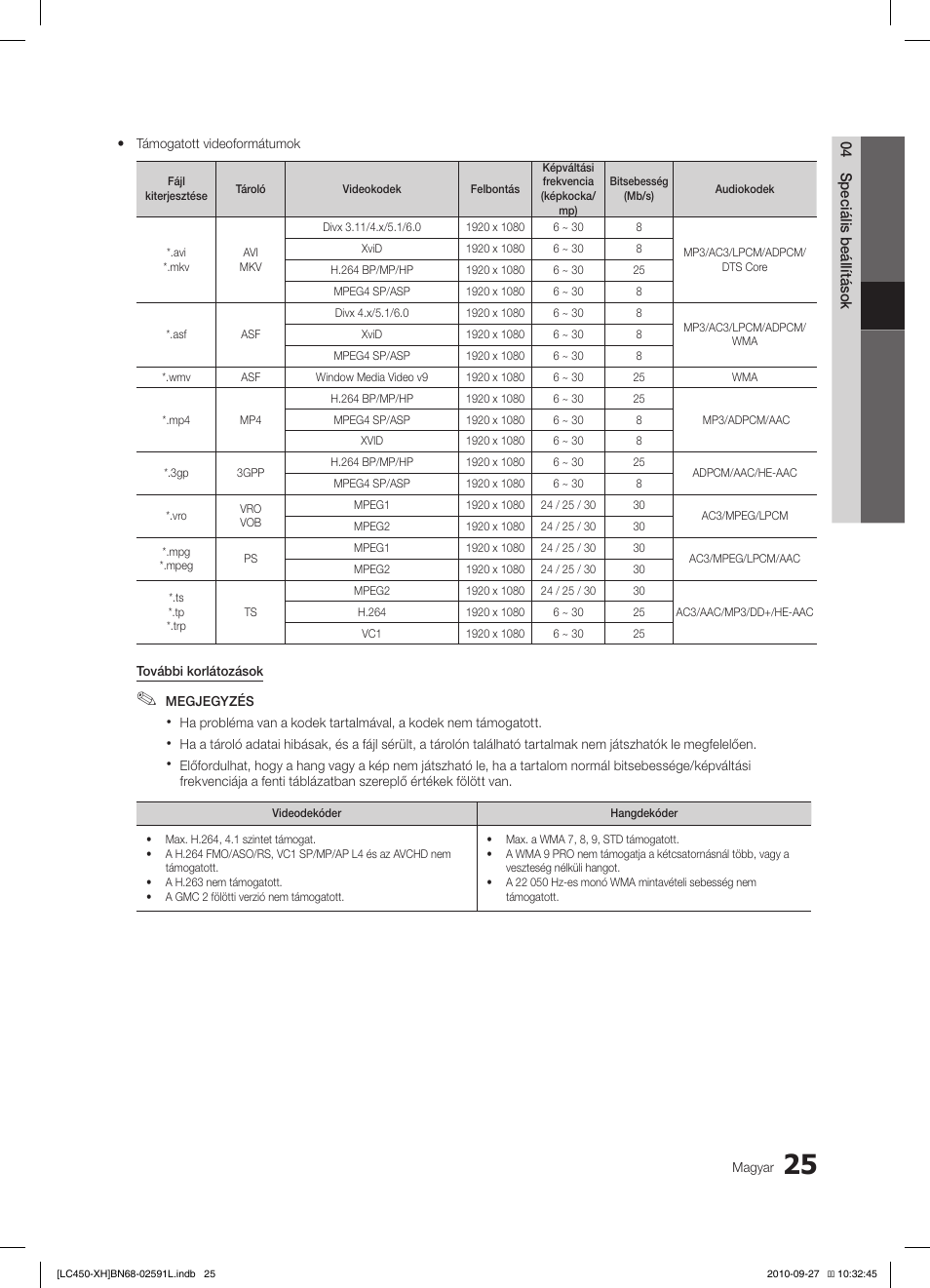 Samsung LE22C450E1W User Manual | Page 65 / 401